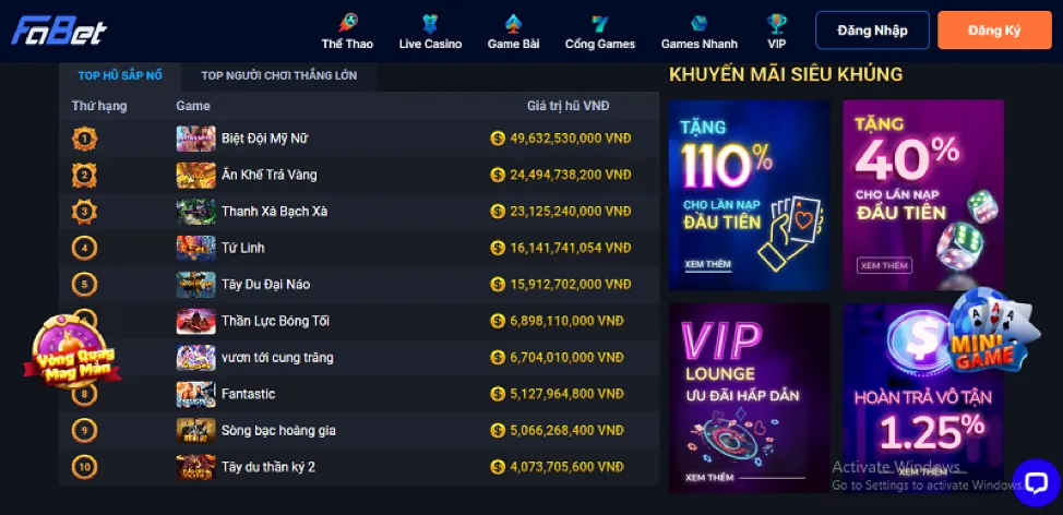 Hình ảnh các tính năng trò chơi nổi bật trên ứng dụng wynn09 code